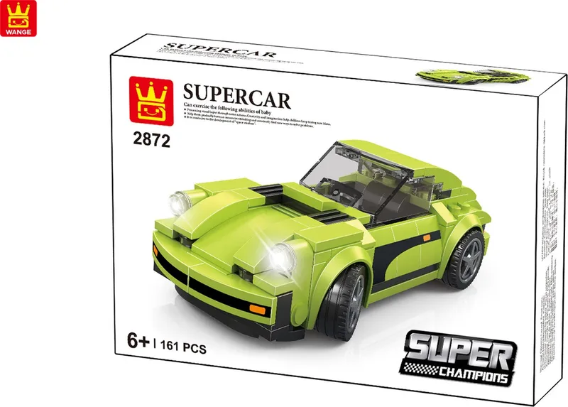 Supercar S72 - Raceauto - Compatibel met grote merken - Bouwset - 161 onderdelen de Wange en Groen – photo du produit