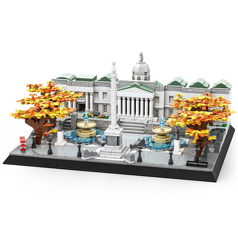 Trafalgar Square-Londen, Engeland 1245 Stuks Bouwstenenset voor Hobbybouwers van Wange – productfoto