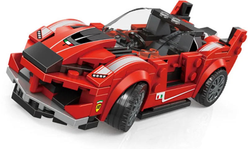 Wange 2876 - supercar - raceauto bouwen - 151 pcs - 6+ by Wange in Rood – product photo