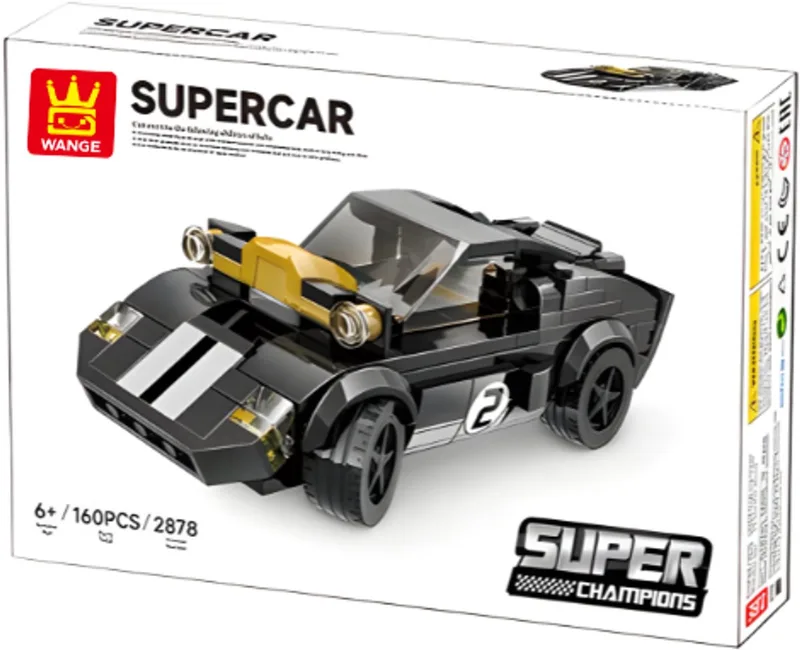 Wange 2878 - Supercar - Raceauto - 160 onderdelen - 6+ van Wange in Grijs – productfoto