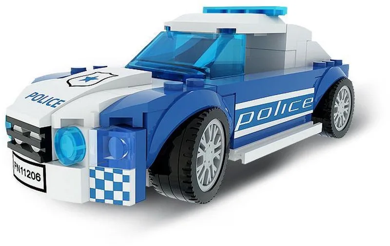 Wange 2890 supercar - politieauto - 104 pcs - 6+ by Wange in Blauw – product photo