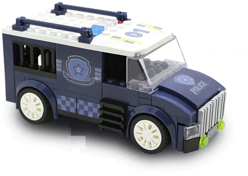 Wange 2891 citycar - politie - gevangenenbus - bouwen - 99 pcs - 6+ de Wange en Blauw – photo du produit