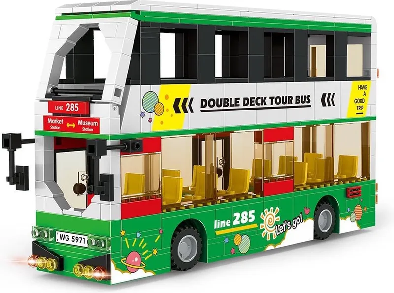 Wange 5971 - Double Deck Tour Bus van Wange in Groen – productfoto