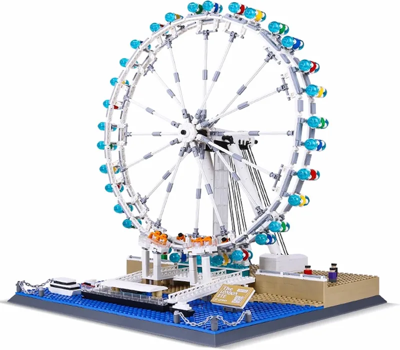 Wange 6215 - The London Eye - 1528 Onderdelen - lego compatibel - Bouwdoos - Engeland de Wange en Wit grijs – photo du produit