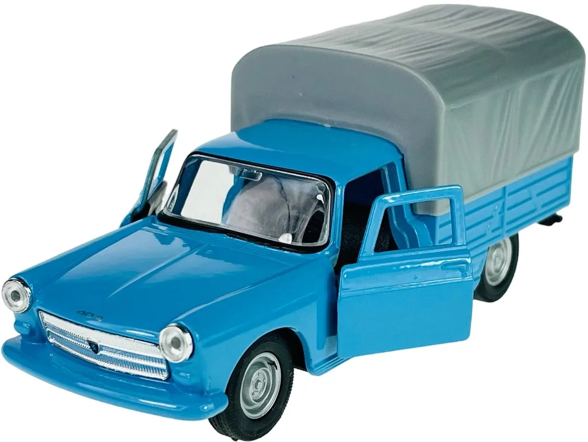 1968 Peugeot 404 Pick Up (10 cm) 1/34 Welly - Modelauto - Schaalmodel - Miniatuurauto de Welly en Bleu – photo du produit
