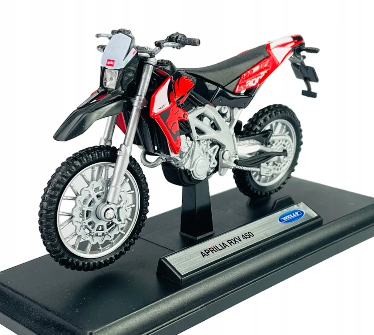 Aprilia RXV 450 Motor 1:18 - Nieuw model de Welly en Rouge – photo du produit