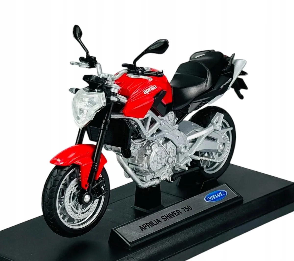 Aprilia Shiver 750 motorfiets model 1:18 met standaard de Welly – photo du produit