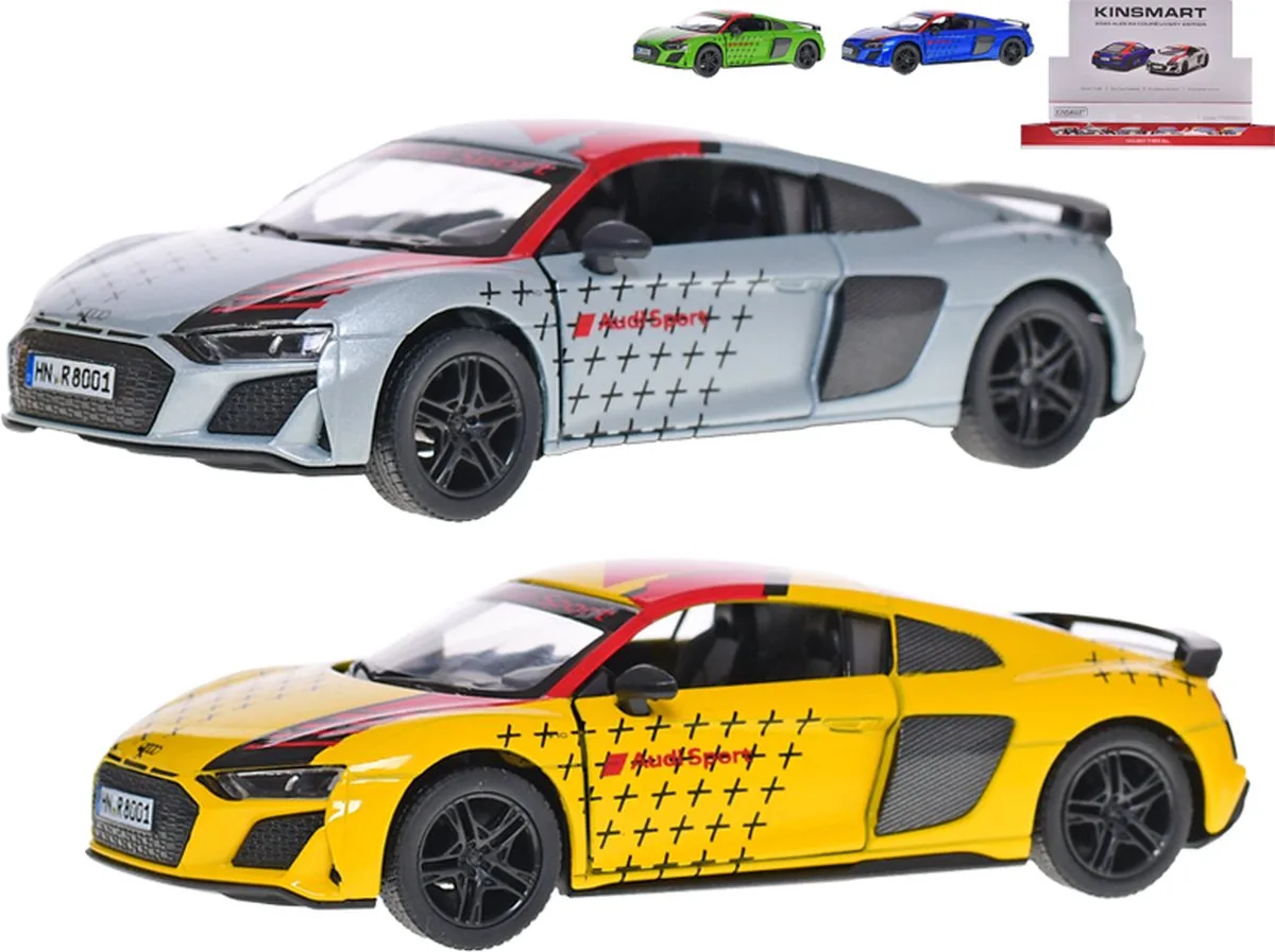 Audi R8 Coupé die cast pull back, verkrijgbaar in 4 kleuren verkoop per stuk von Welly in Mehrfarbig – Produktfoto