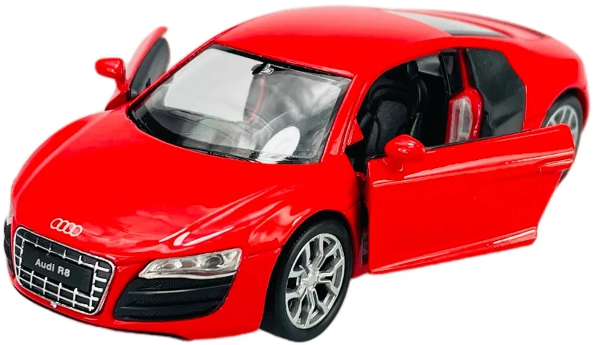 Audi R8 Coupe V10 Metaal Modelauto 1:34 von Welly in Rot – Produktfoto