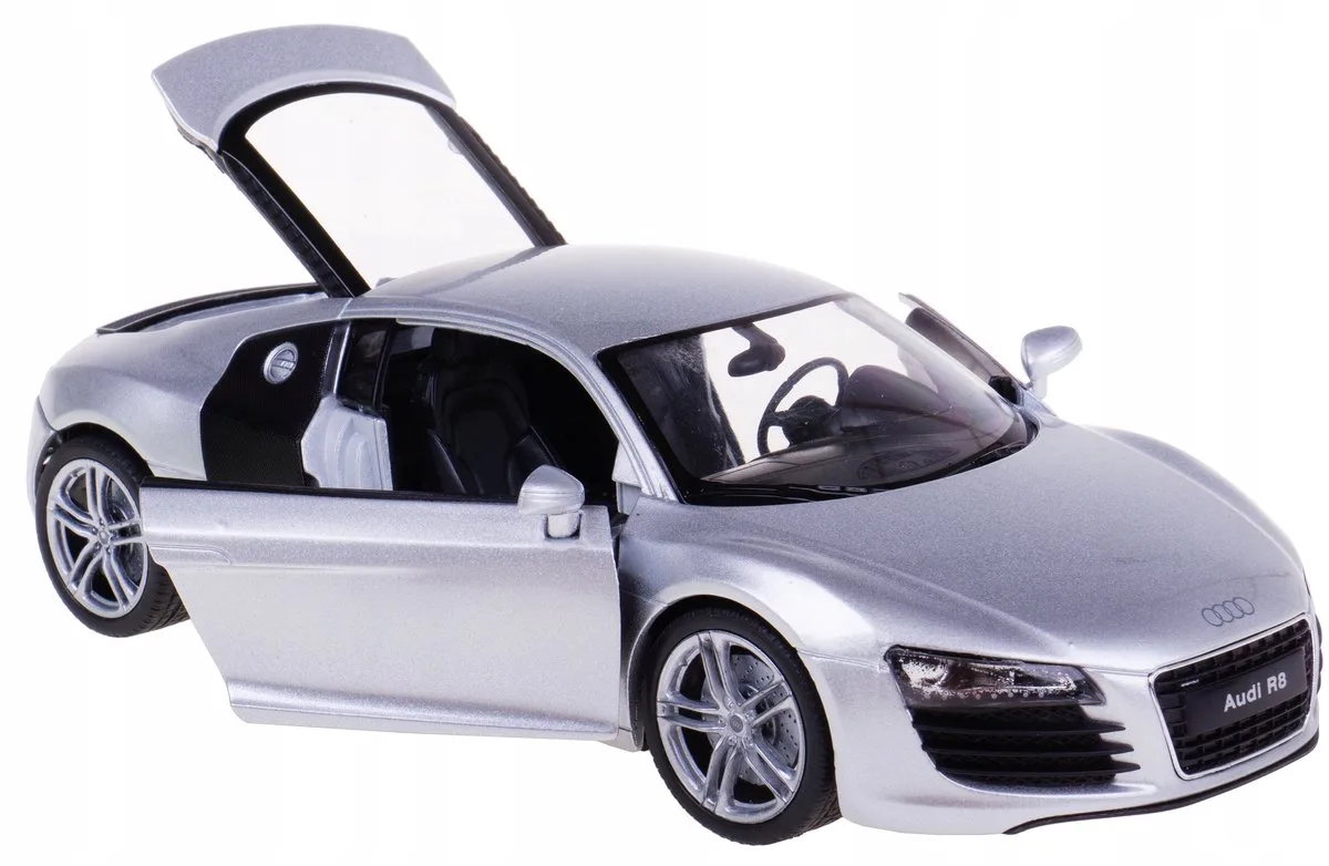 Audi R8 Modelauto Welly 1:24 Metaal van Welly in Zilver – productfoto
