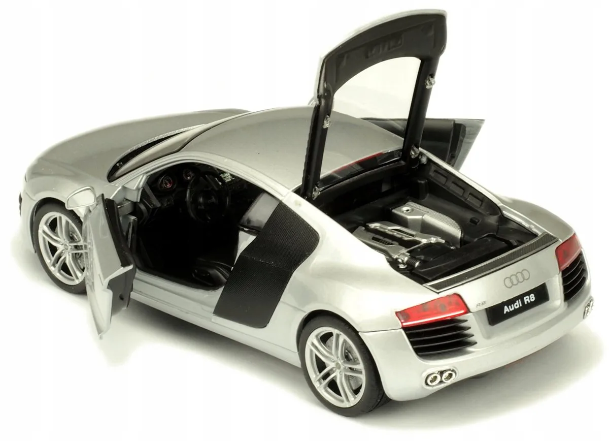 Audi R8 V10 Metaal 1:24 modelauto - Deuren en motorkap open van Welly – productfoto
