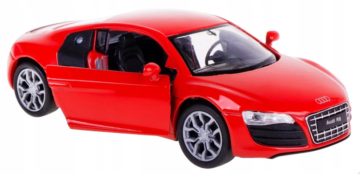 Audi R8 V10 Modelauto Metaal 1:34/39 von Welly in Rot – Produktfoto