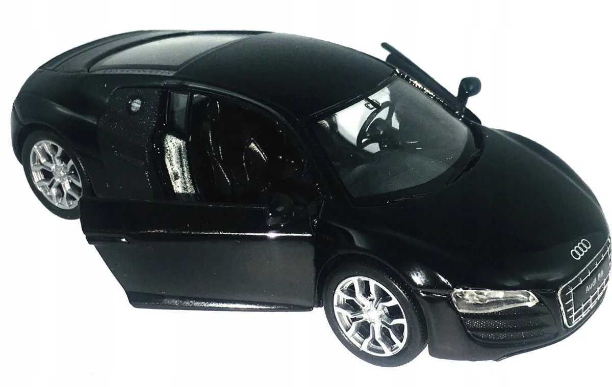 Audi R8 V10 Mumbers Mount Welly 1:34 Zwar von Welly in Schwarz – Produktfoto