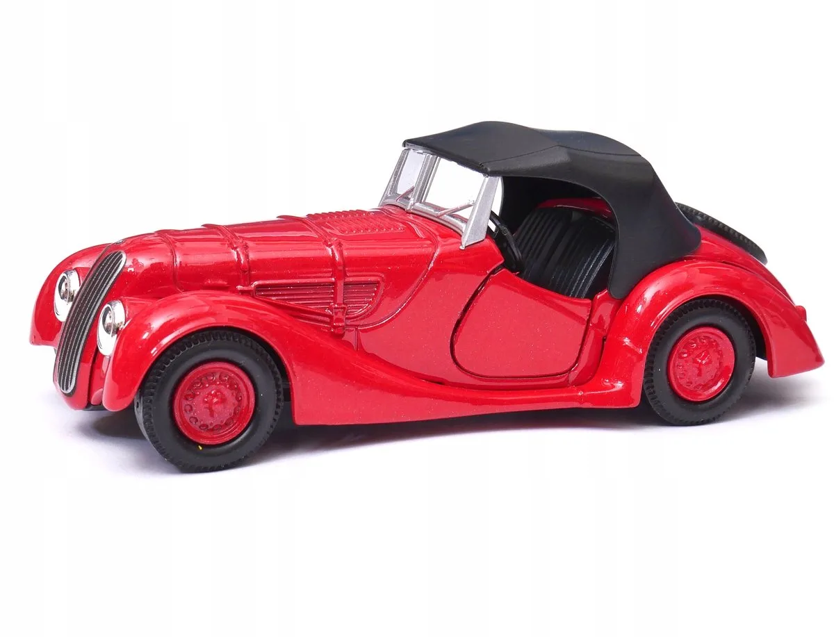BMW 328 Cabrio Modelauto Schaal 1:34 von Welly in Rot – Produktfoto