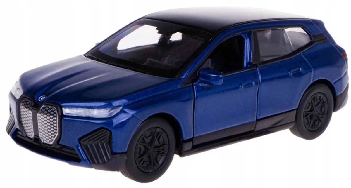 BMW iX Modelauto 1:34 Metaal de Welly en Bleu foncé – photo du produit