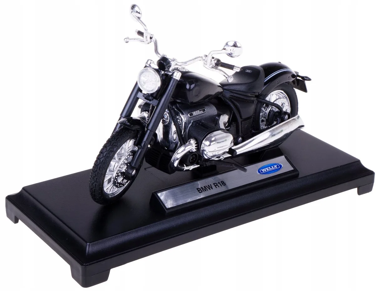 BMW R18 Motor Model 1:18 de Welly en Noir – photo du produit