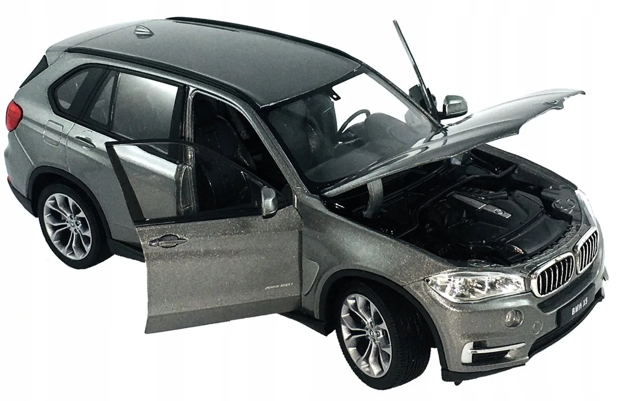 BMW X5 Modelauto Metaal 1:24 Grijs van Welly in Zilver – productfoto