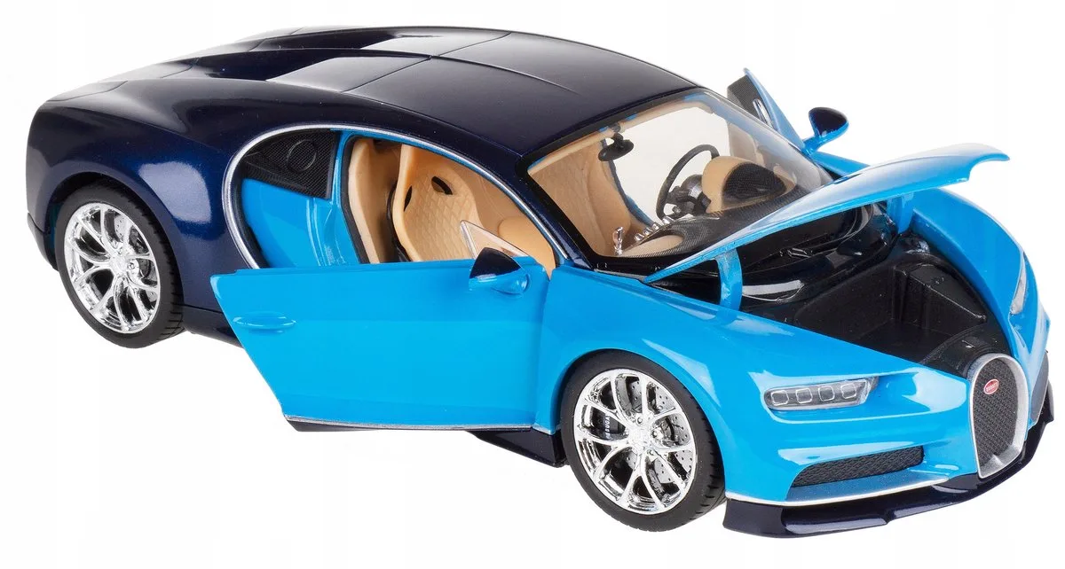 Bugatti Chiron Modelauto Welly 1:24 Blauw de Welly – photo du produit
