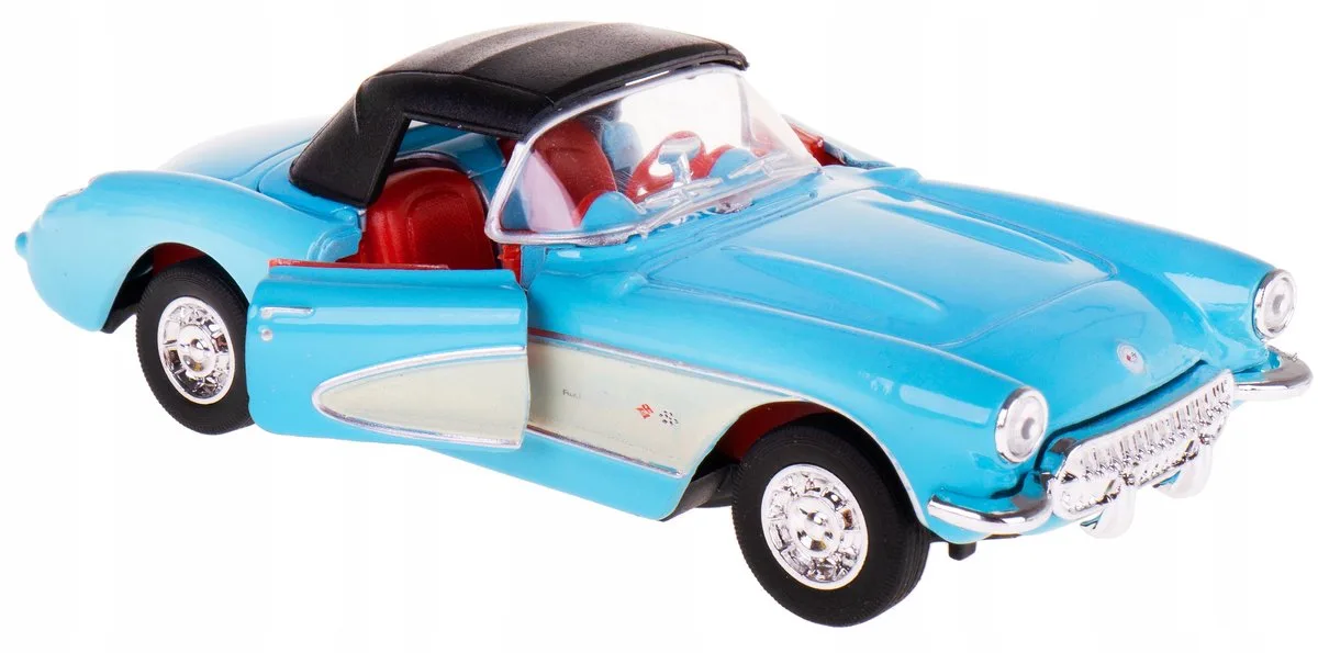 Chevrolet Corvette 1957 Modelauto Welly 1:34 Metaal de Welly en Bleu – photo du produit