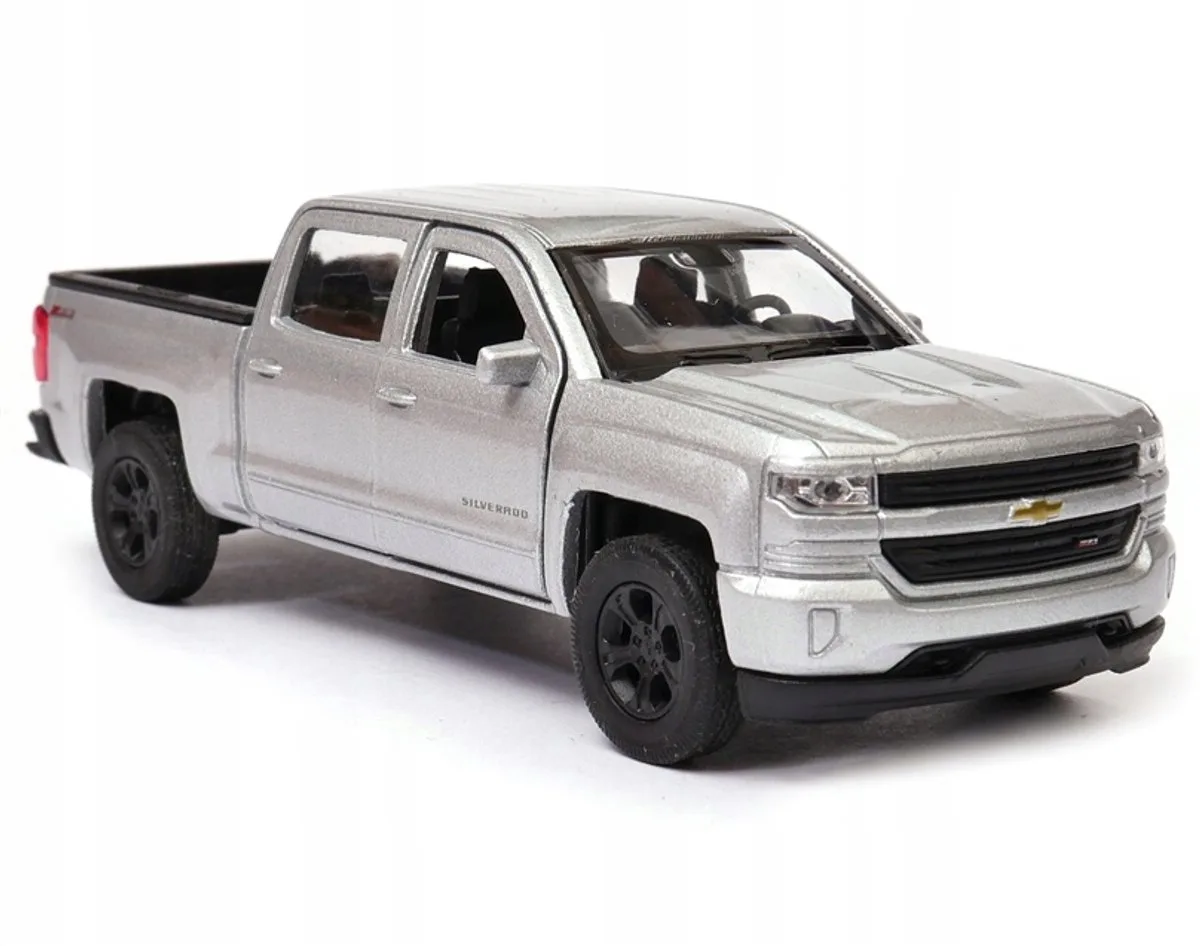Chevrolet Silverado 1:34 Modelauto de Welly en Argent – photo du produit