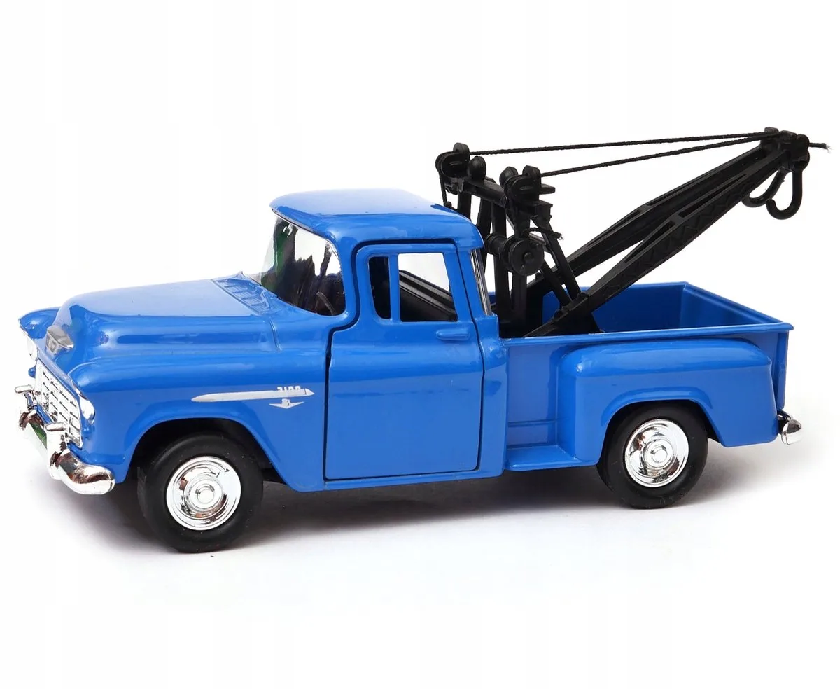 Chevrolet Stepside Sleepwagen 1955 Modelauto 1:34 van Welly in Blauw – productfoto