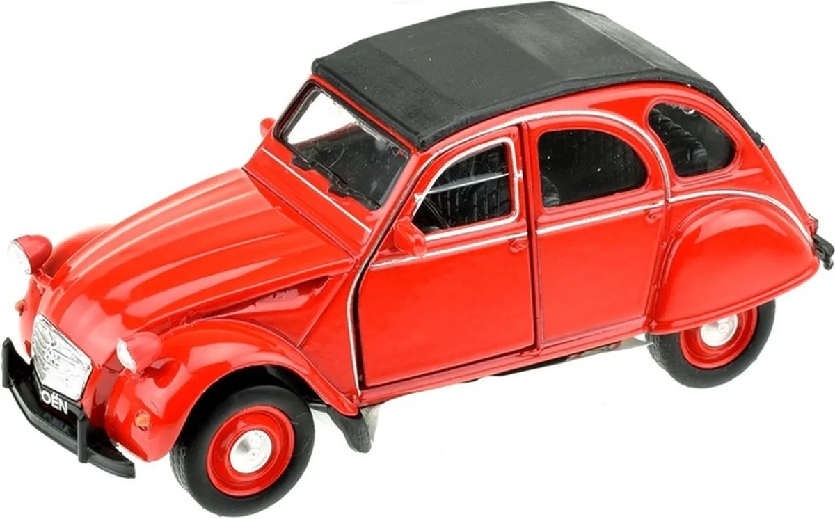 Citroën 2CV modelauto - 1:36 - speelgoed auto van Welly in Rood – productfoto