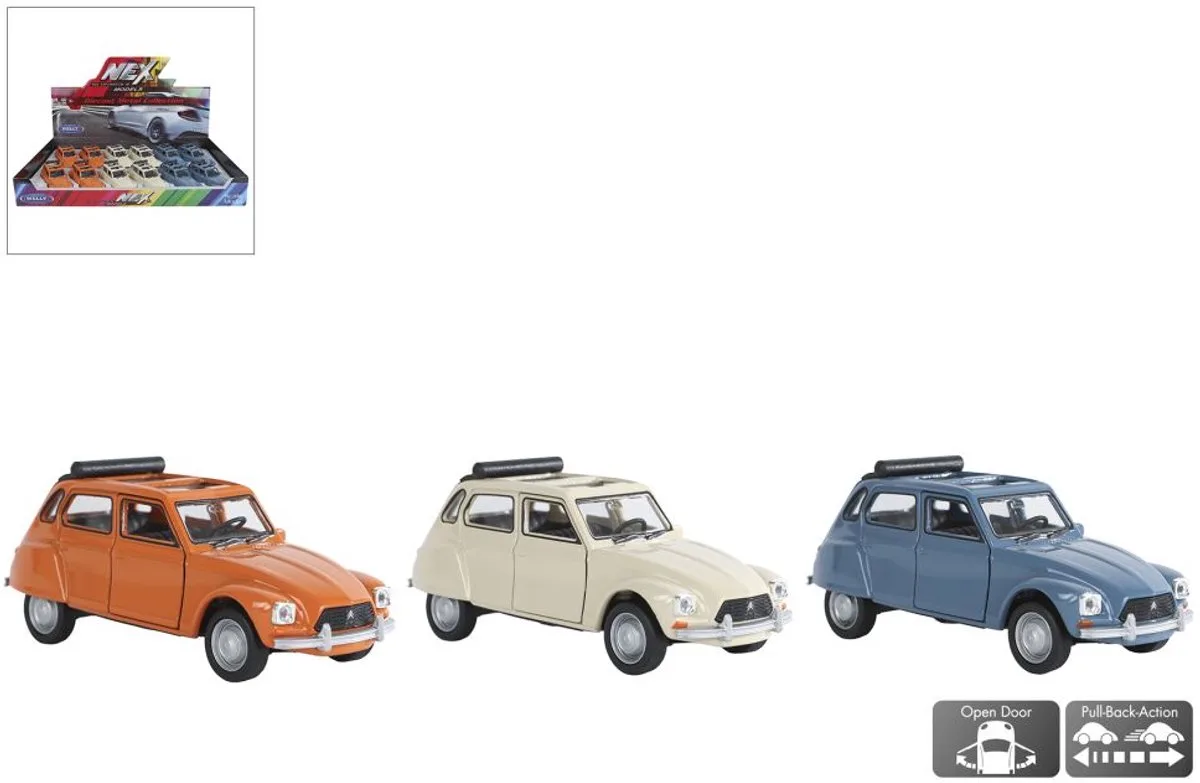 Citroen Dyane die cast pull back 12cm von Welly in Mehrfarbig – Produktfoto