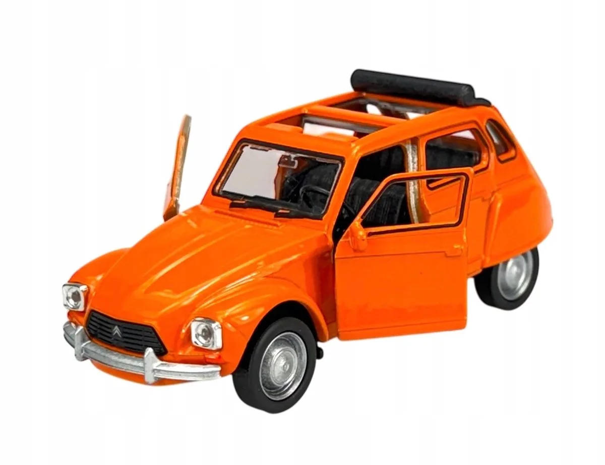 Citroën Dyane Metaal Modelauto 1:34 - Nieuw van Welly in Oranje – productfoto