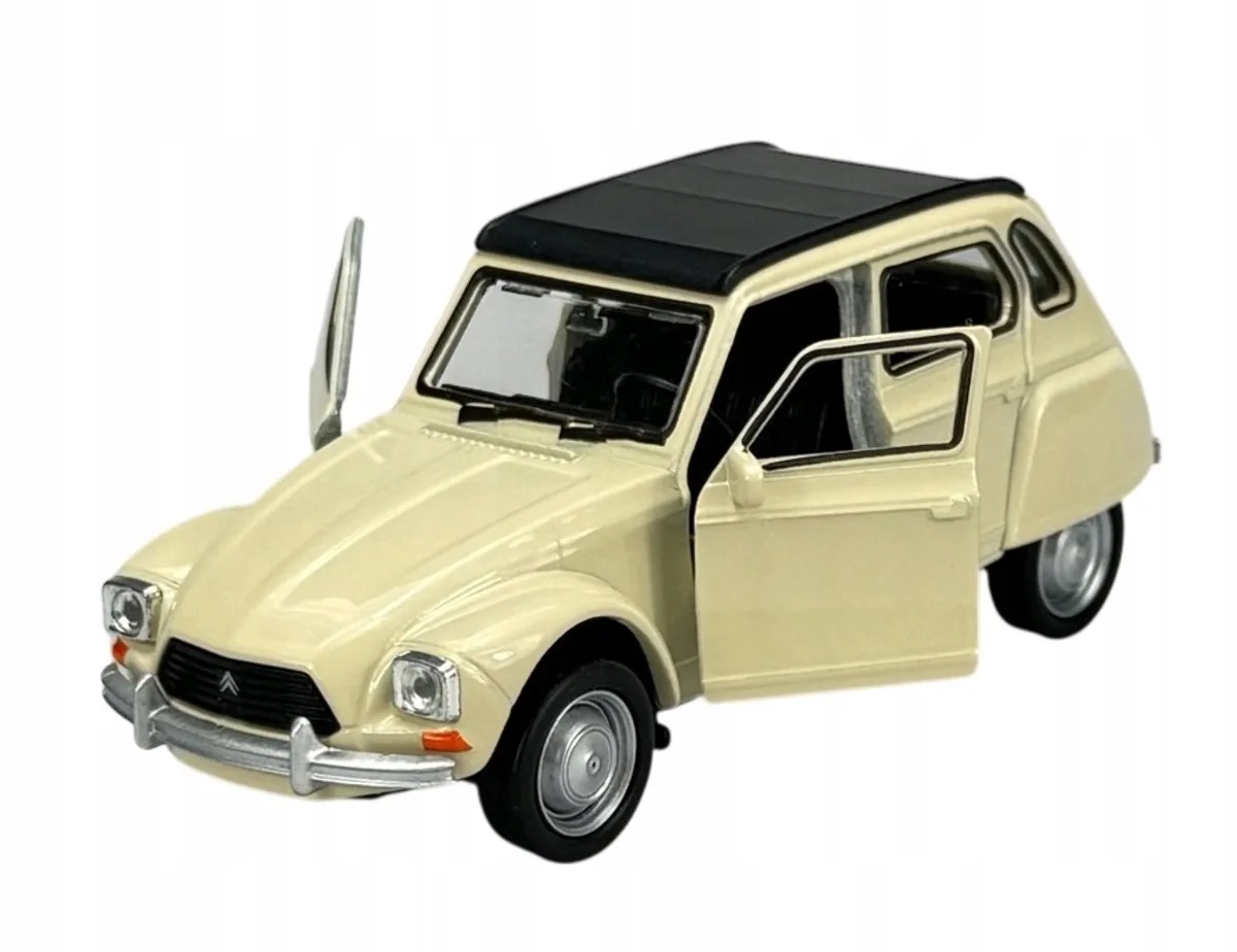 Citroën Dyane modelauto 1:34 Metaal Nieuw fra Welly i Beige – produktbillede