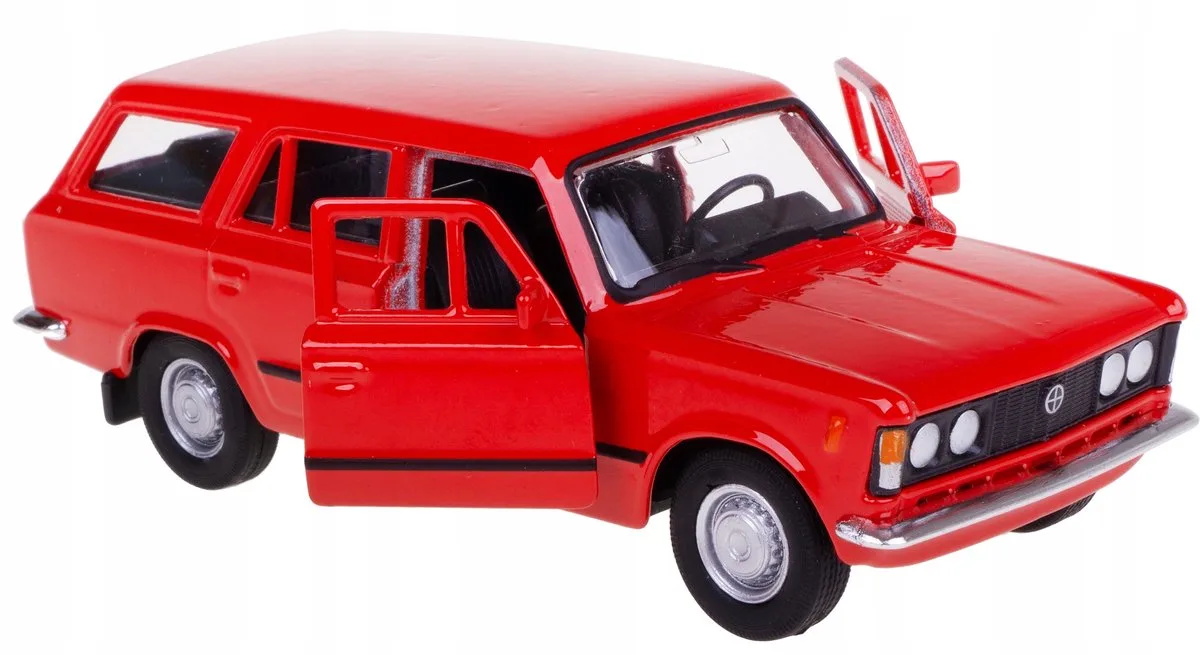 Fiat 125P Kombi Model Auto Metaal 1:34-39 von Welly in Rot – Produktfoto