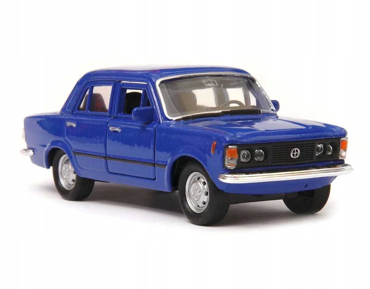 Fiat 125p Modelauto 1:34 - Polski Legende von Welly in Blau – Produktfoto
