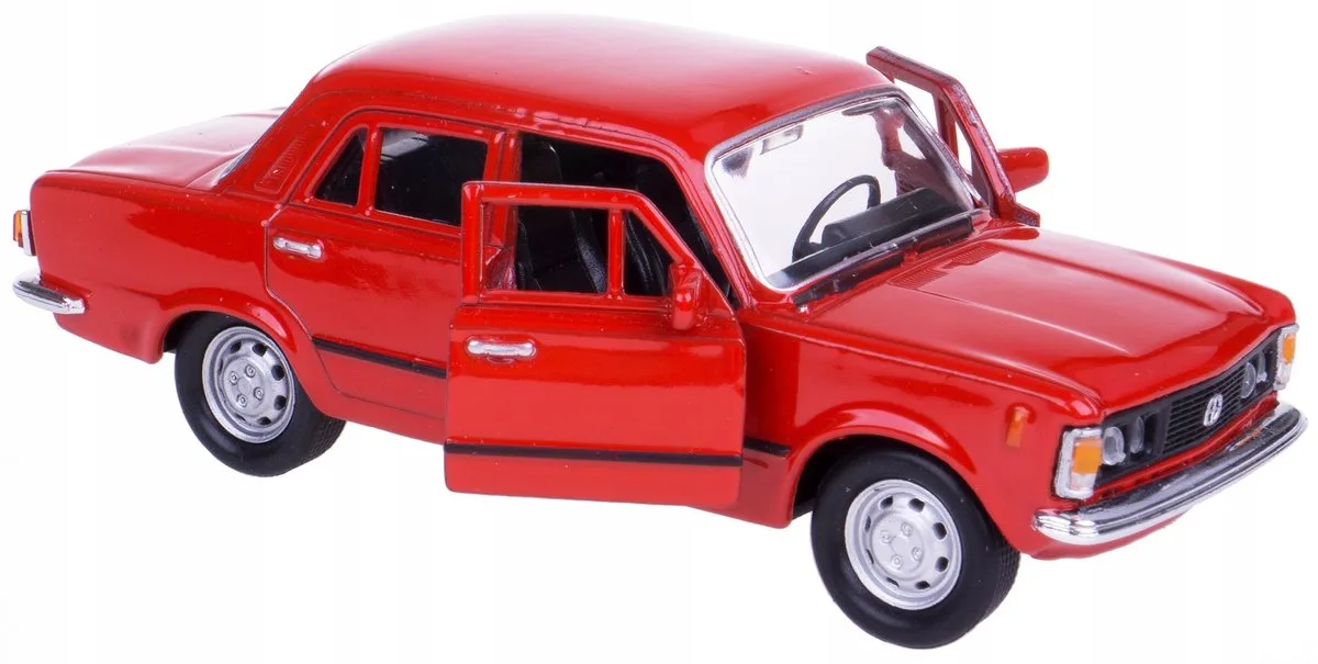 Fiat 125p Modelauto Metaal 1:34-39 fra Welly i Rød – produktbillede