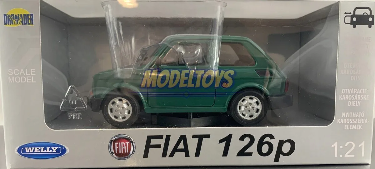 FIAT 126p 126.el maluch model metaal Welly 1:21 från Welly i Grön – produktbild