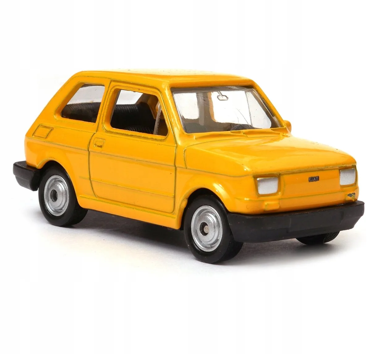 Fiat 126p Maluch 1:60 Metalen Model Auto Speelgoed från Welly i Gul – produktbild