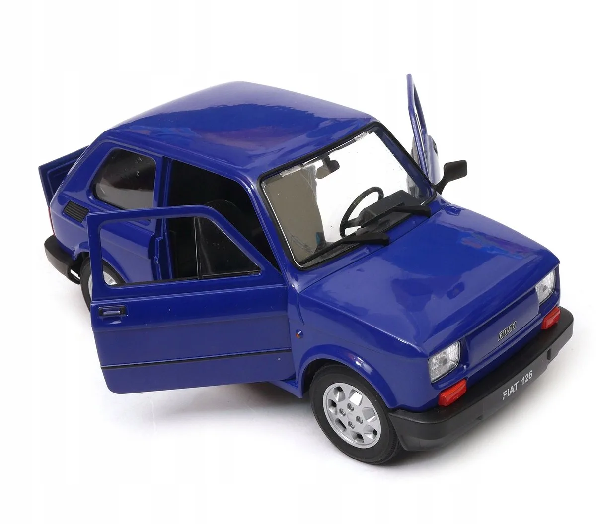 Fiat 126p Modelauto Schaal 1:24 fra Welly i Blå – produktbillede