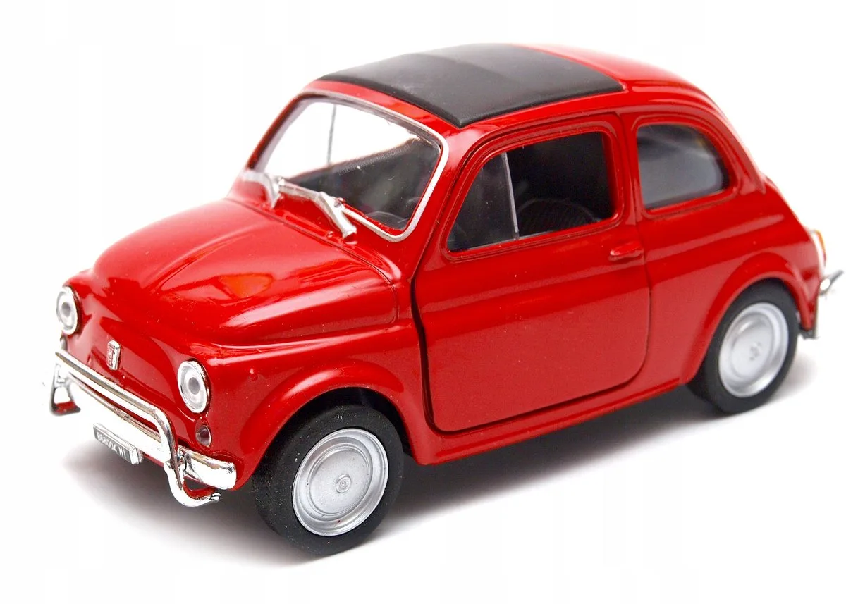 Fiat 500 Nuova Model Auto 1:34-39 fra Welly i Rød – produktbillede