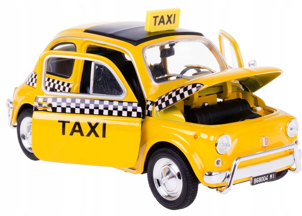 Fiat 500 NYC Taxi Modelauto Welly 1:24 Metaal von Welly in Gelb – Produktfoto
