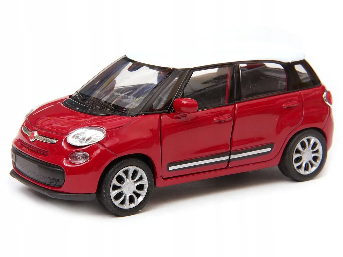 Fiat 500L Nex Modelauto Schaal 1:34 - 39 fra Welly i Bordeaux Rood – produktbillede
