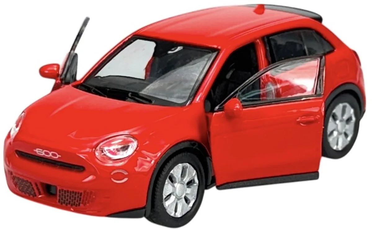 Fiat 600E metaal model 1:34 - 1:39 Nieuw från Welly i Röd – produktbild