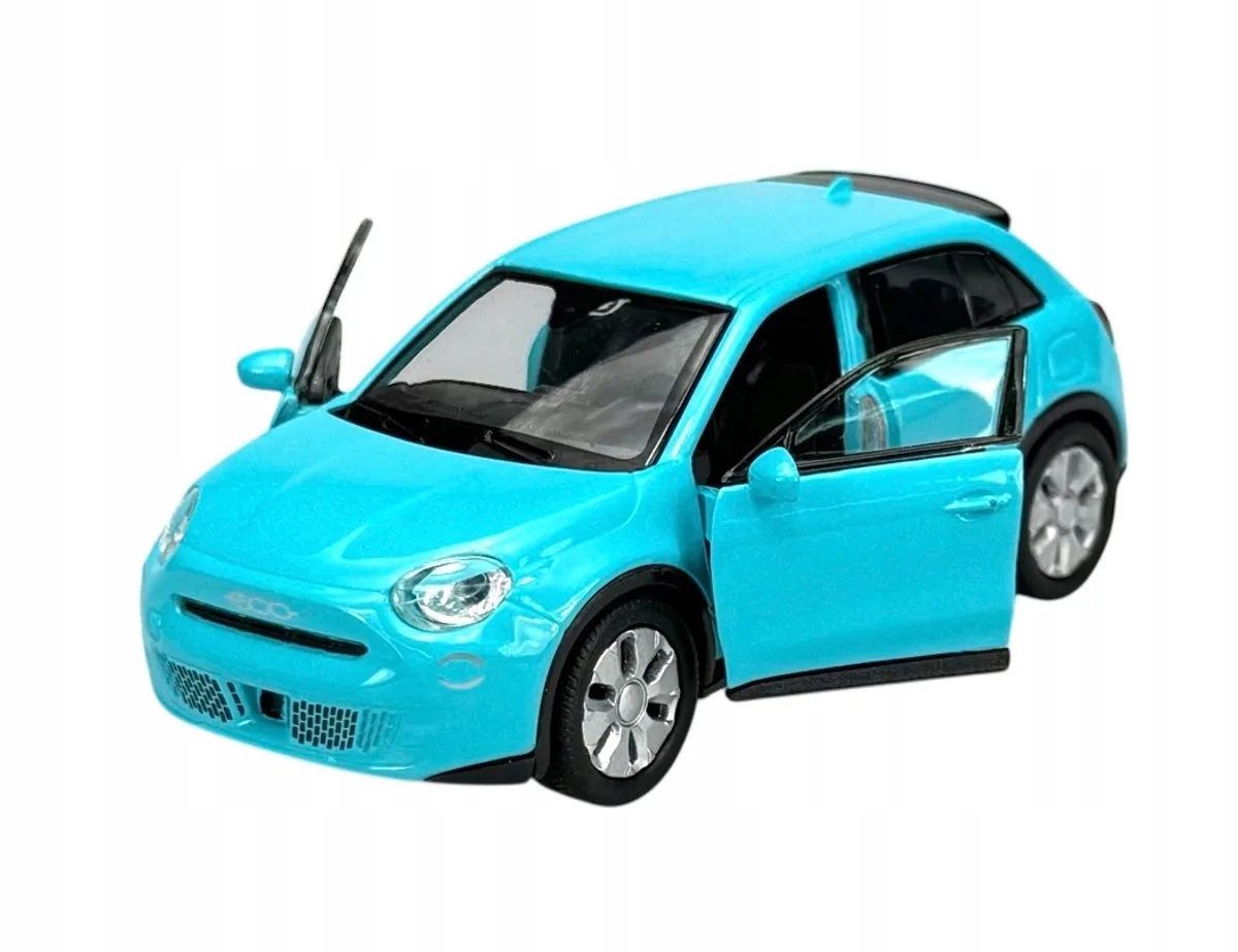 Fiat 600E Metaal Model Auto 1:34 - 1:39 von Welly in Blau – Produktfoto