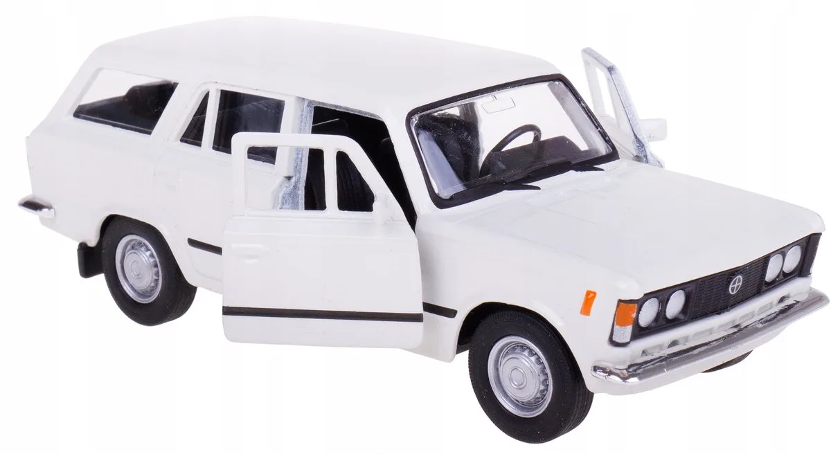 Fiat automodel 125P Kombi, metaal, schaal 1:34-39, crème fra Welly – produktbillede
