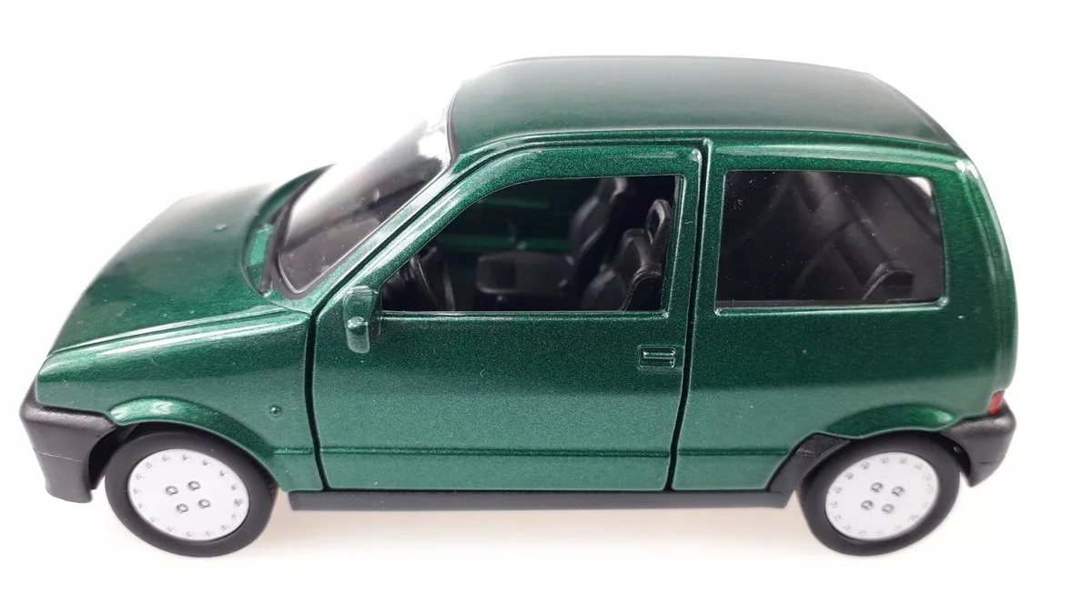 Fiat Cinquecento Metaal Schaal 1:34 Modelauto fra Welly i Grøn – produktbillede