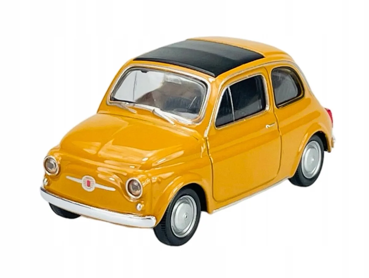 Fiat Nuova 500 geel metaal model 1:43 - nieuw fra Welly – produktbillede