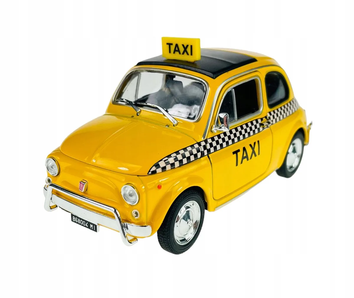 Fiat Nuova 500 Taxi Metaal Model 1:24 von Welly in Gelb – Produktfoto
