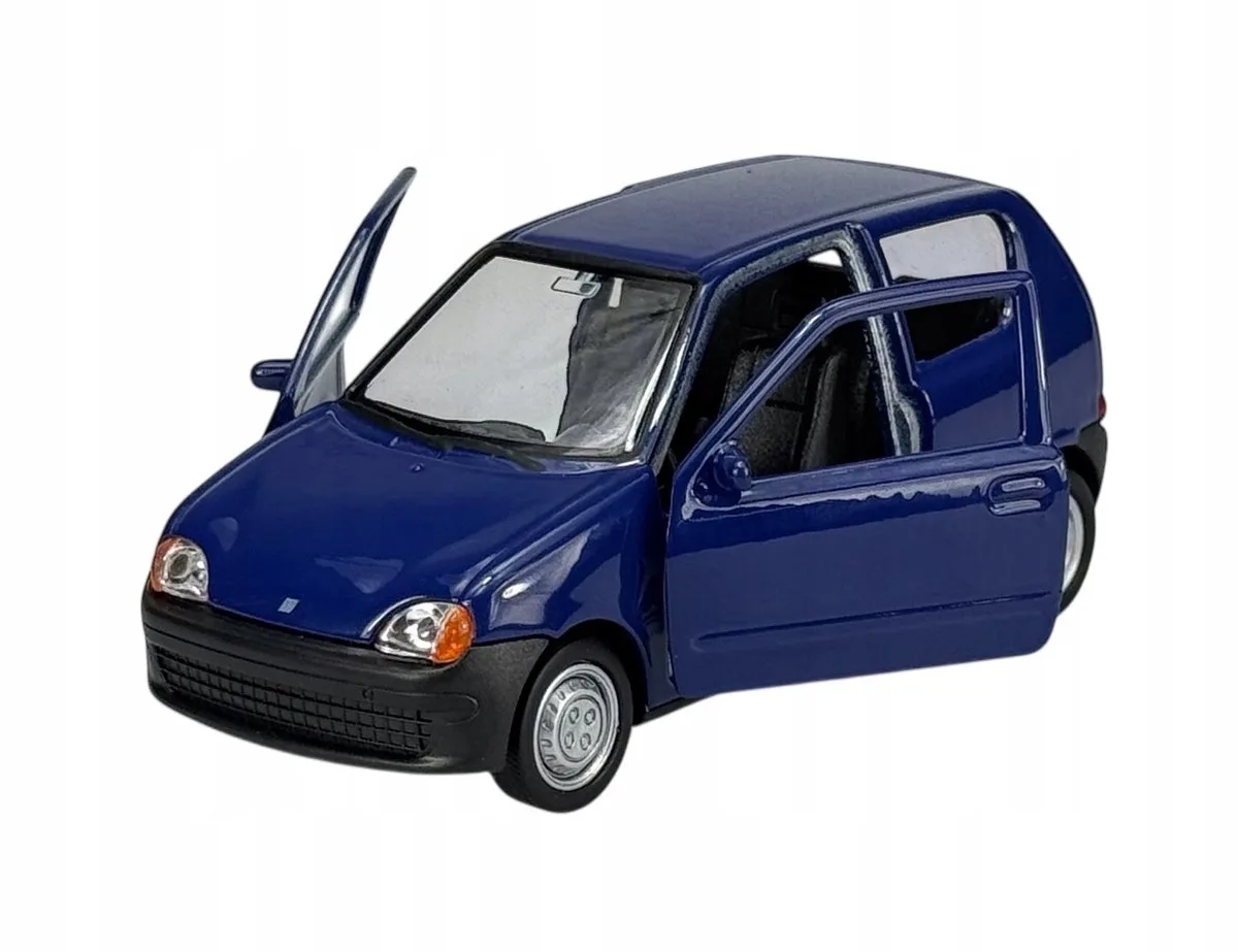 Fiat Seicento 1:34 metalen modelauto nieuw van Welly in Blauw – productfoto