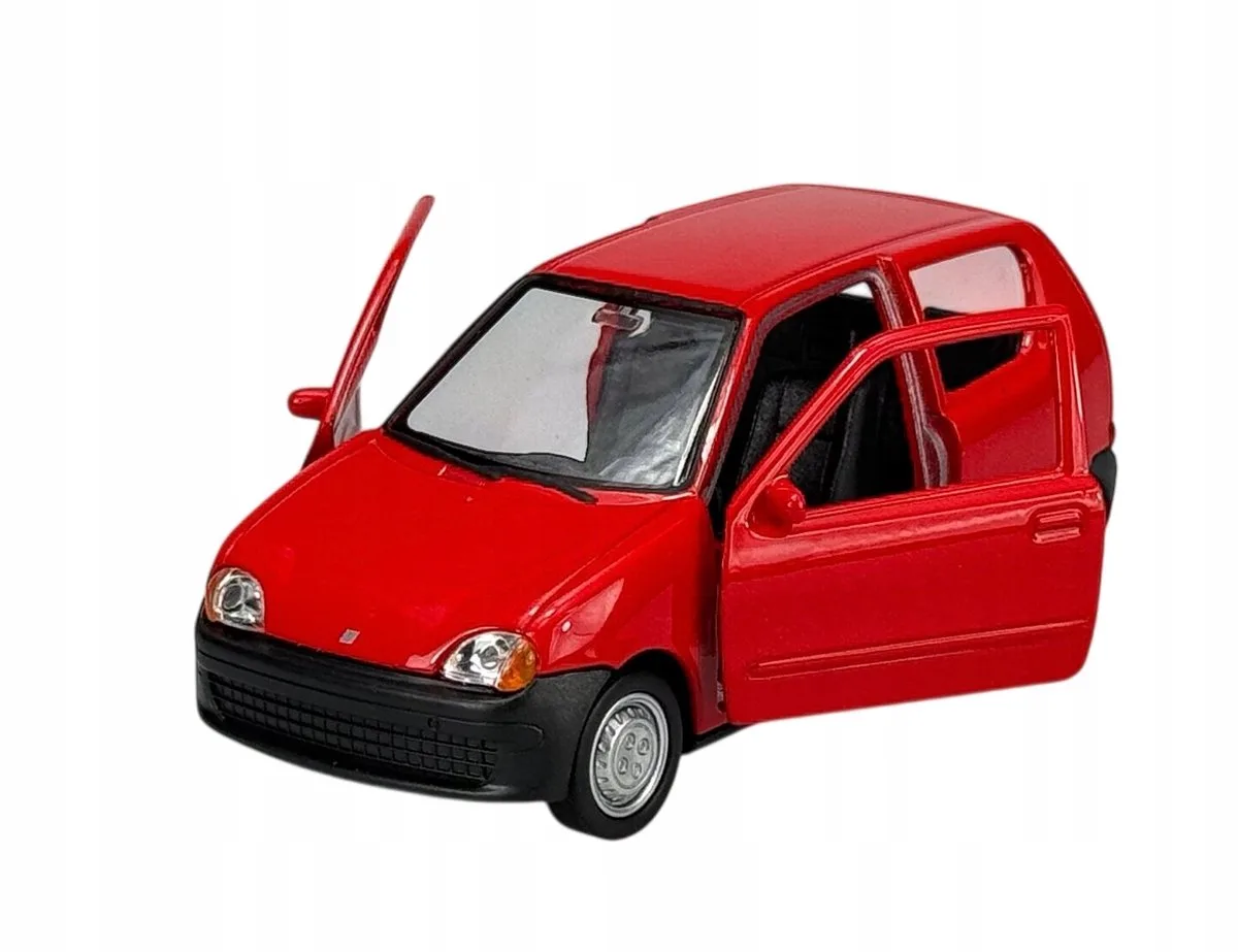 Fiat Seicento metalen modelauto 1:34 - nieuw de Welly en Rouge – photo du produit