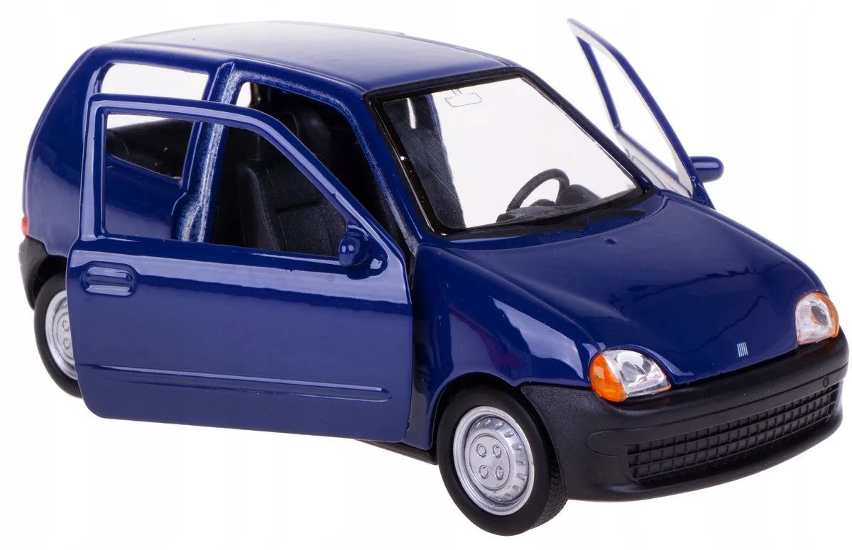 Fiat Seicento modelauto 1:32-39, metaal från Welly i Mörkblå – produktbild