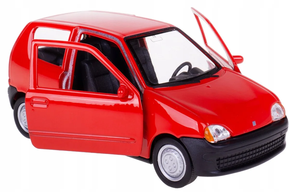 Fiat Seicento modelauto Metaal 1:32-39 från Welly i Röd – produktbild