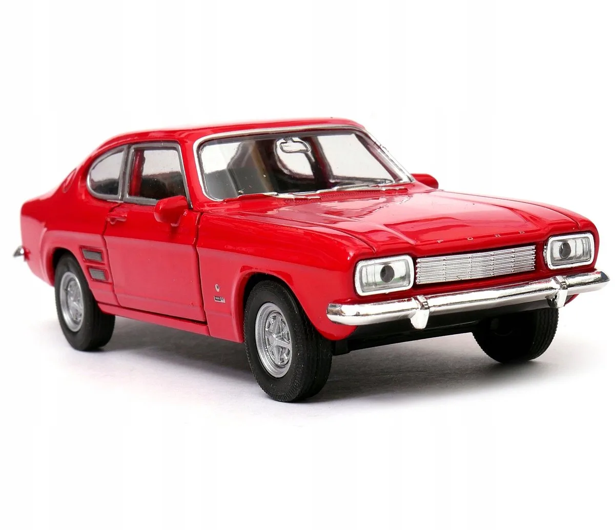 Ford Capri 1969 Metalauthal Modellen Schalal 1:34-39 von Welly in Rot – Produktfoto