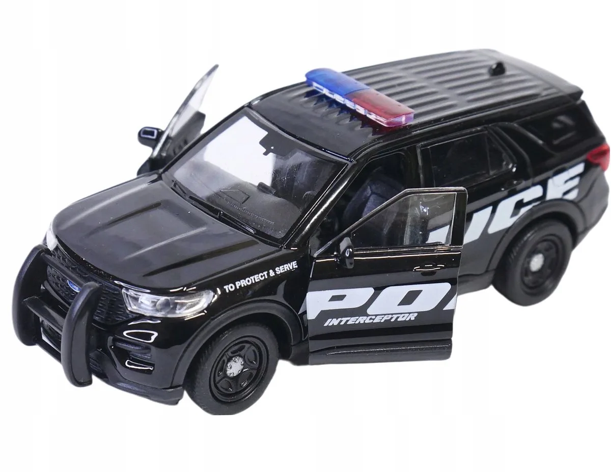 Ford Explorer 2023 politiemodelauto 1:34-39 fra Welly i Sort – produktbillede